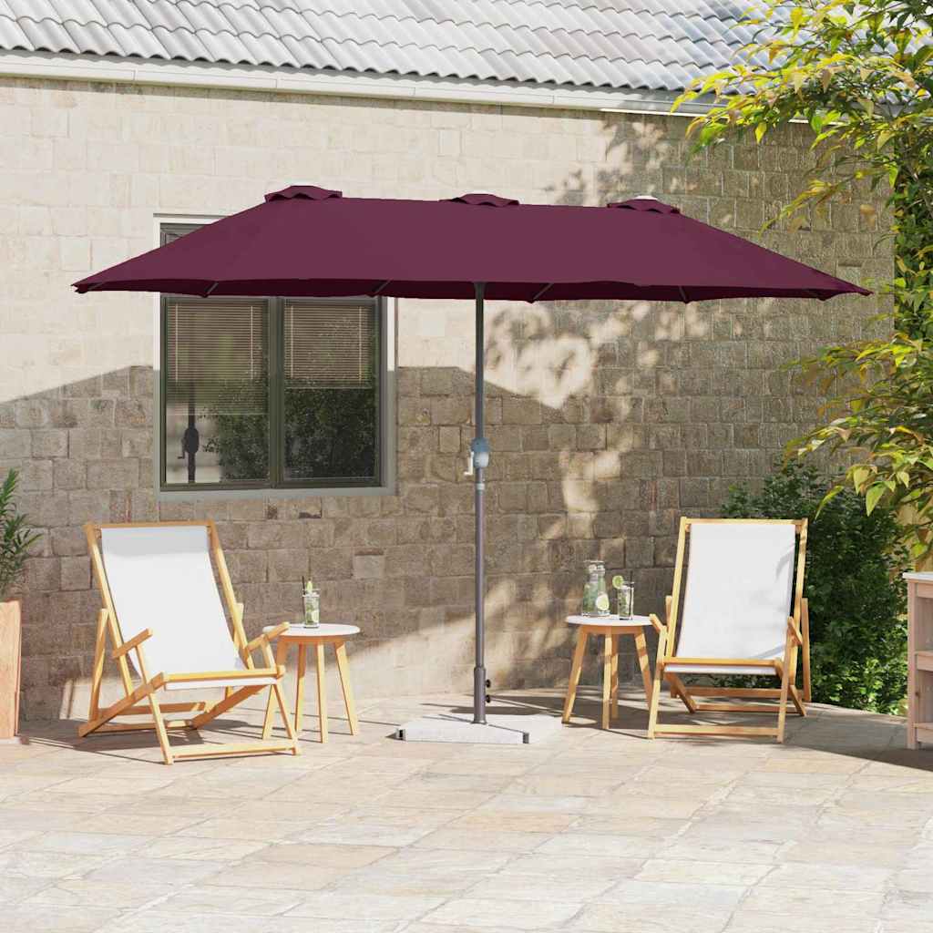 Sodo skėtis Bordo raudona 380 x 196 x 235 cm