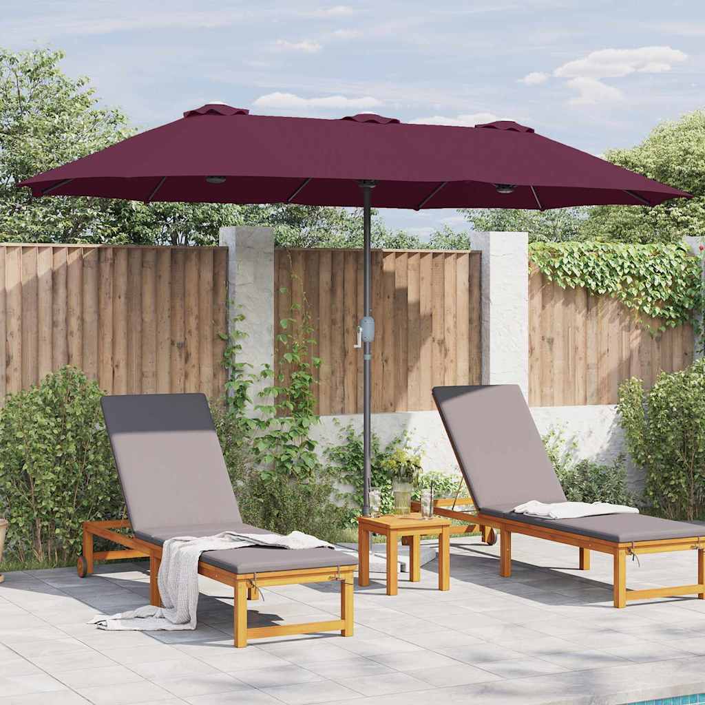 Sodo skėtis Bordo raudona 380 x 196 x 235 cm