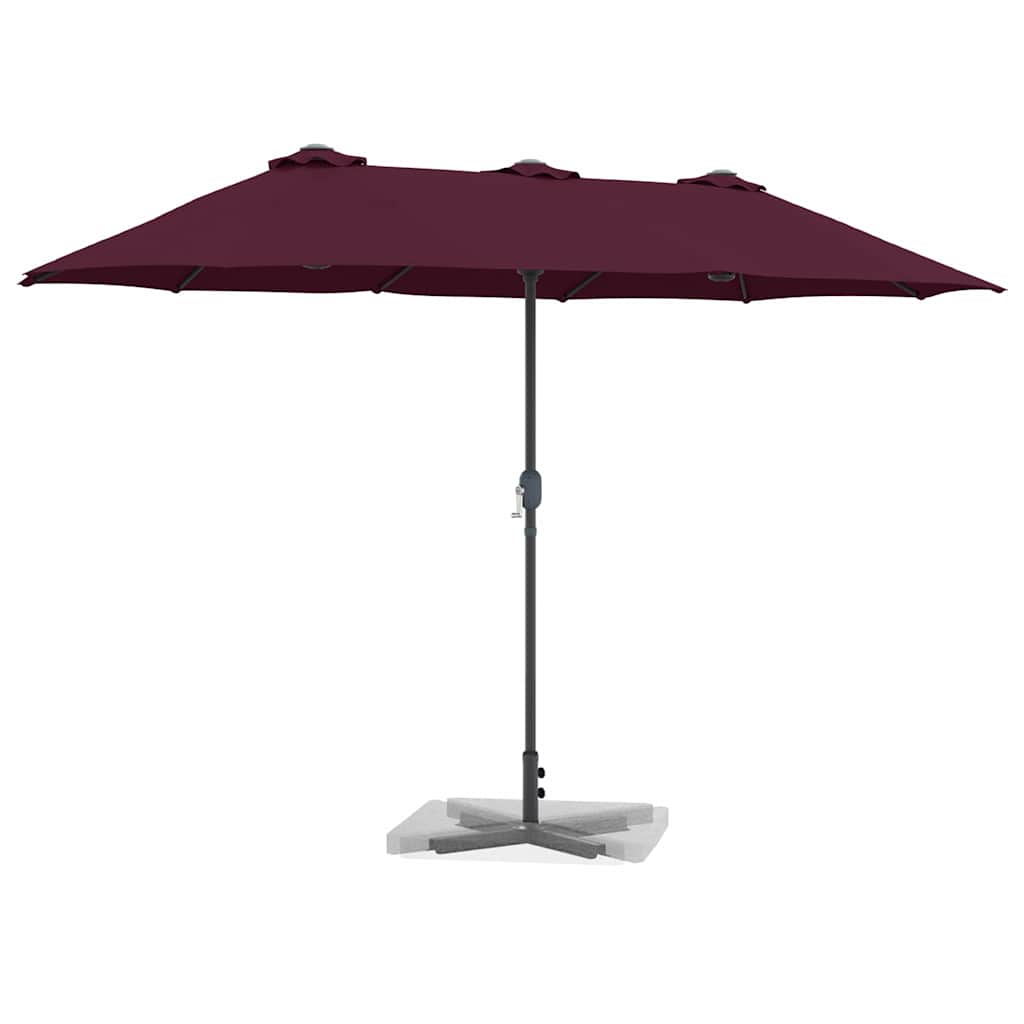 Sodo skėtis Bordo raudona 380 x 196 x 235 cm