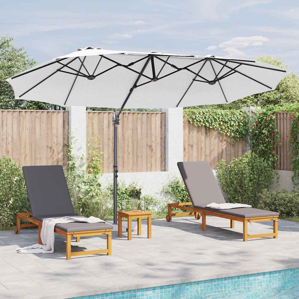 Sodo kantalverinis skėtis su užraktu Smėlio 372 x 198 x 253 cm