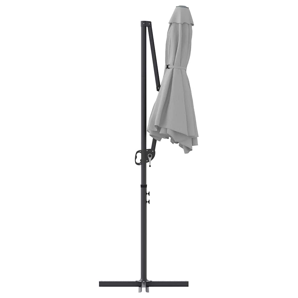 Sodo kantalverinis skėtis su užraktu Smėlio 372 x 198 x 253 cm