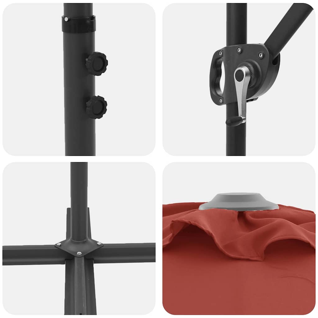 Sodo kantalverinis skėtis su užraktu Terakotos L