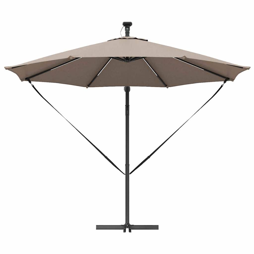 Kantileverio bananų skėtis su užraktu Taupe 294 x 294 x 248 cm