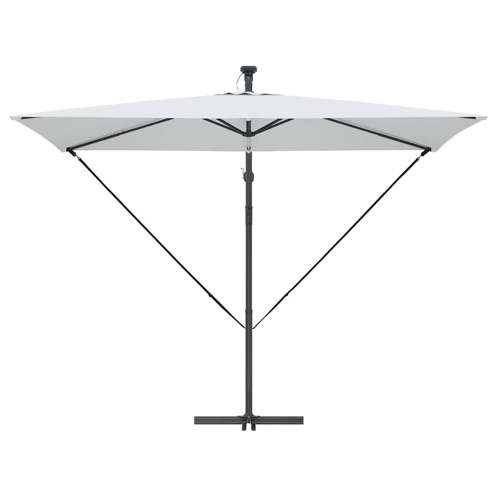 Kantileverio bananų skėtis su užraktu Smėlio 294 x 200 x 254 cm