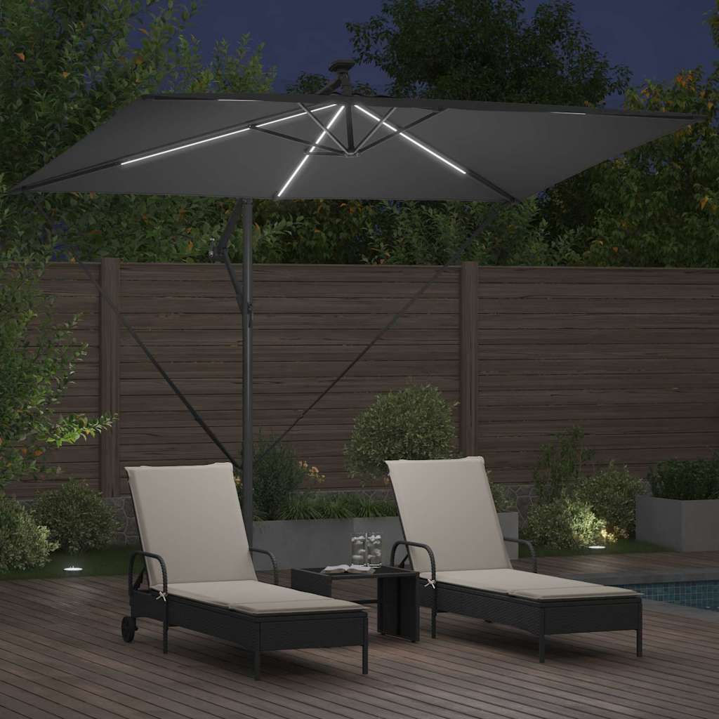 Kantileverio bananų skėtis Antracitas 294 x 200 x 254 cm