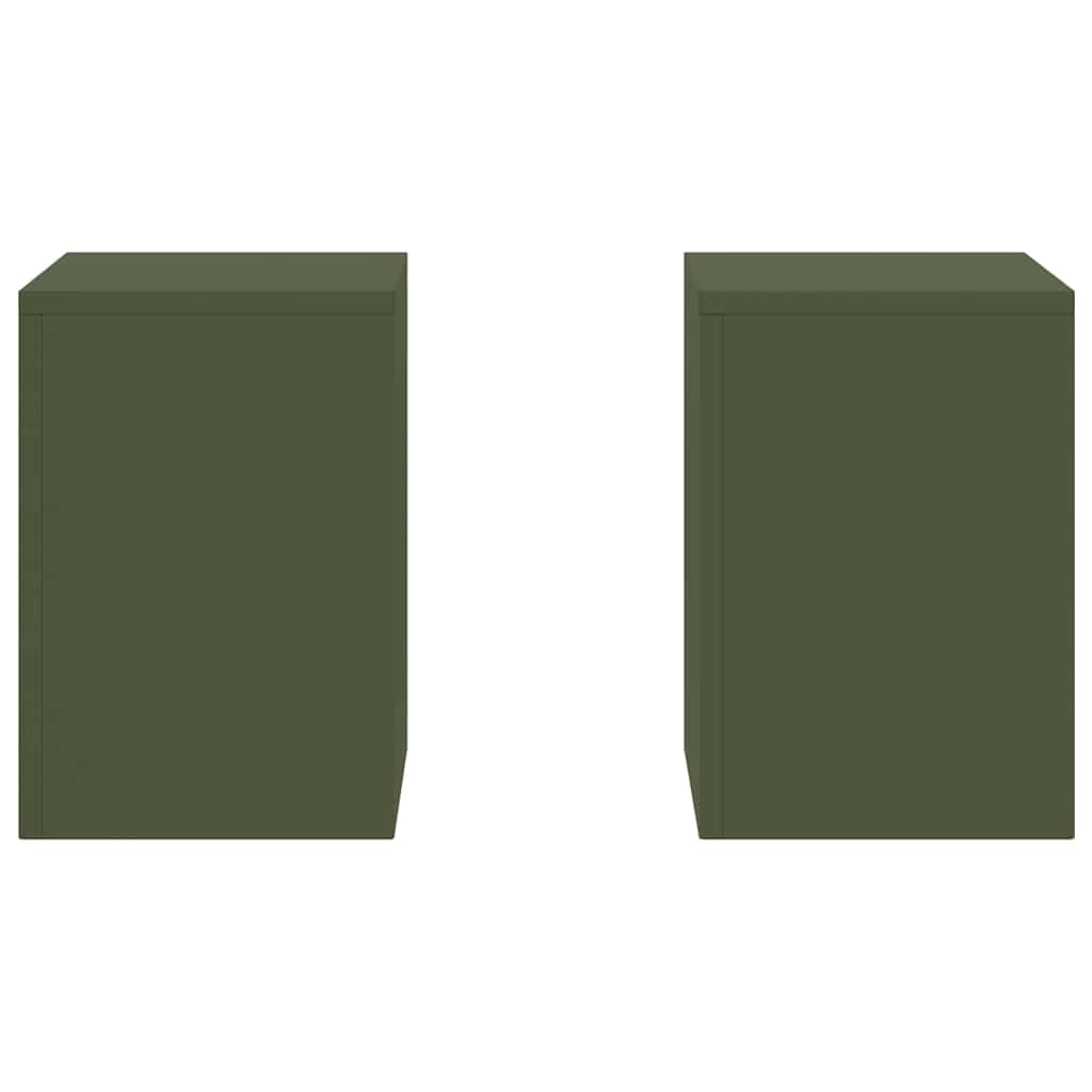 Augalų stovas 2 pcs Alyvuogių žalia 24 x 24 x 35 cm Plienas