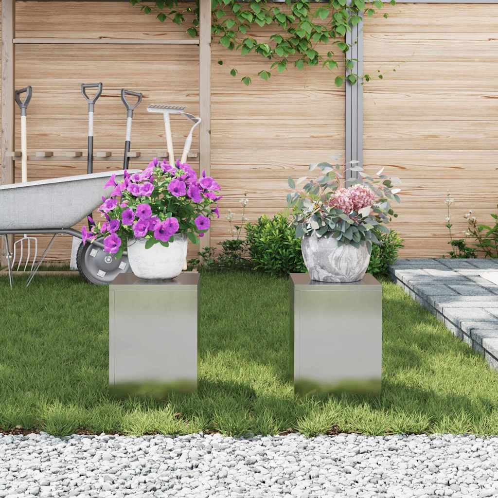 Augalų stovas 2 pcs Sidabro 24 x 24 x 35 cm