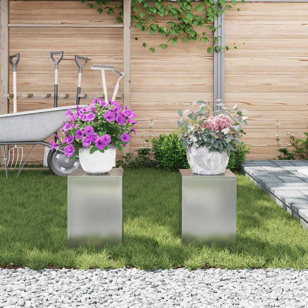 Augalų stovas 2 pcs Sidabro 24 x 24 x 35 cm