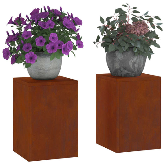 Augalų stovas 2 pcs Rūdijanti 24 x 24 x 35 cm
