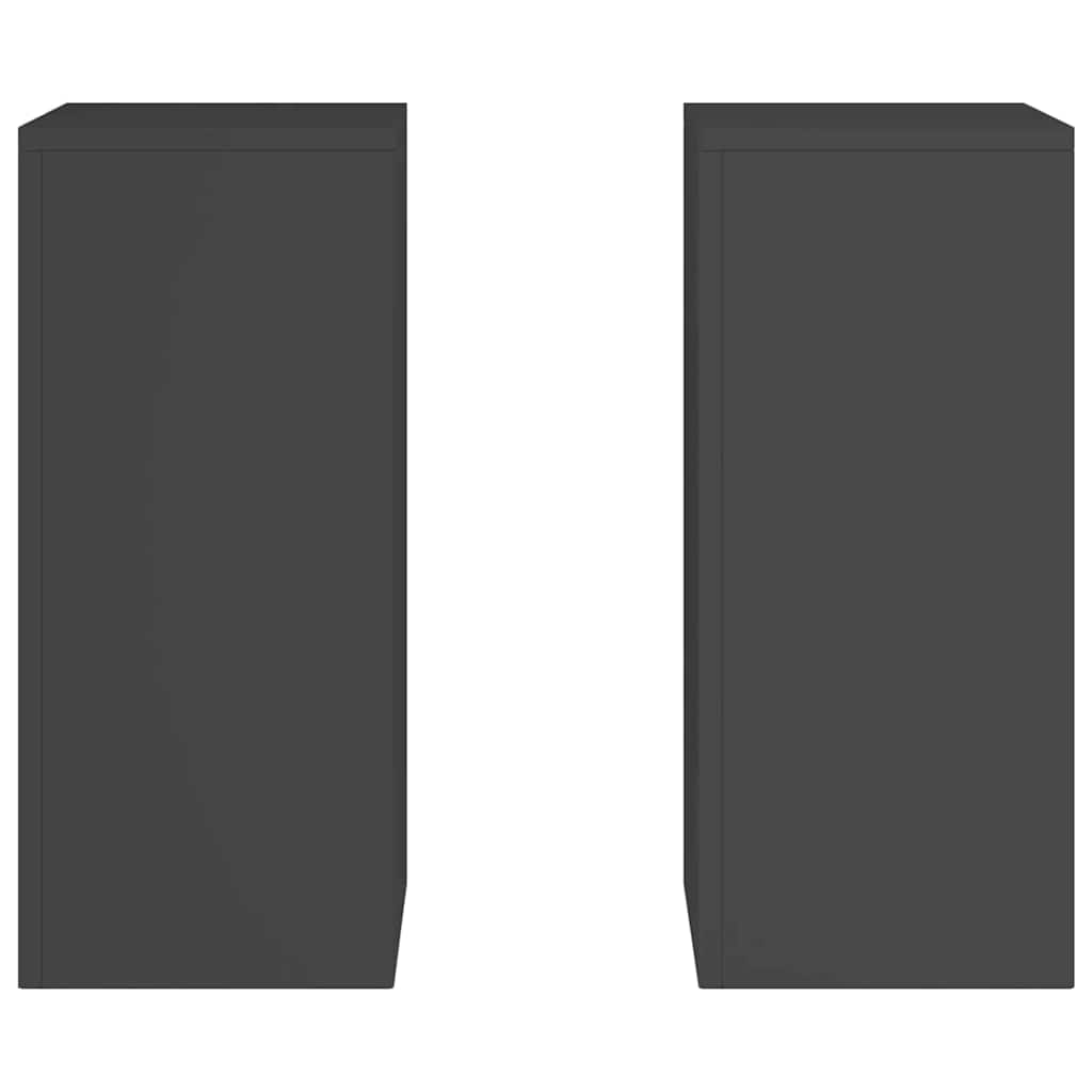 Augalų stovas 2 pcs Juoda 24 x 24 x 55 cm Plienas