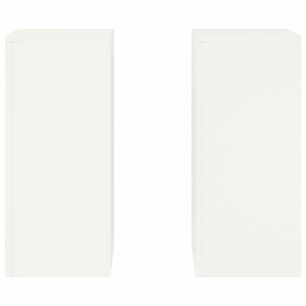 Augalų stovas 2 pcs Balta 24 x 24 x 55 cm Plienas
