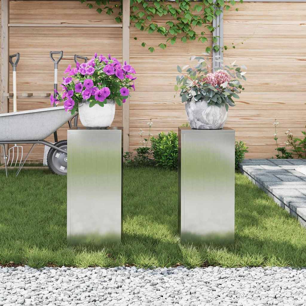 Augalų stovas 2 pcs Sidabro 24 x 24 x 55 cm