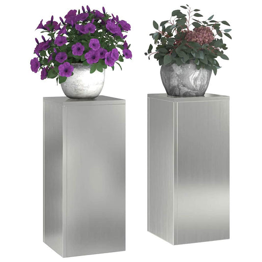 Augalų stovas 2 pcs Sidabro 24 x 24 x 55 cm