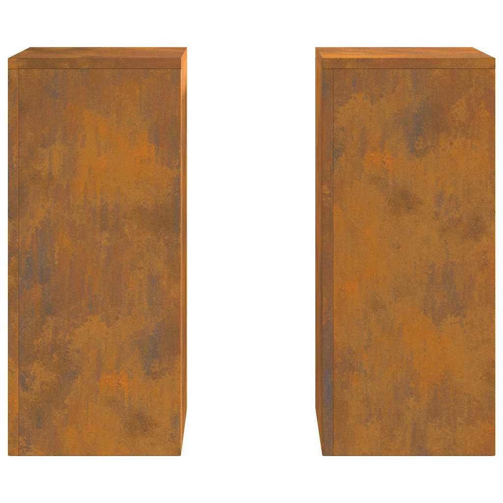 Augalų stovas 2 pcs Rūdijanti 24 x 24 x 55 cm