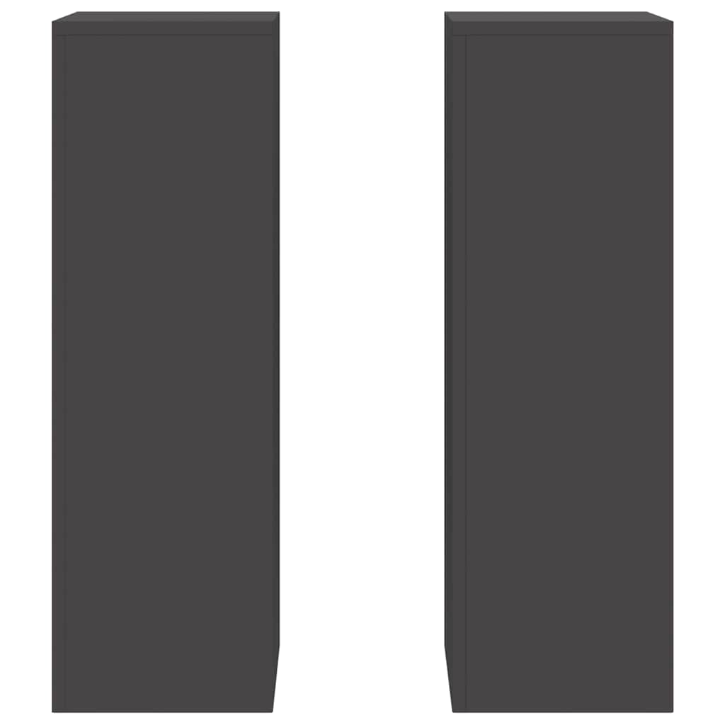 Augalų stovas 2 pcs Juoda 24 x 24 x 75 cm Plienas