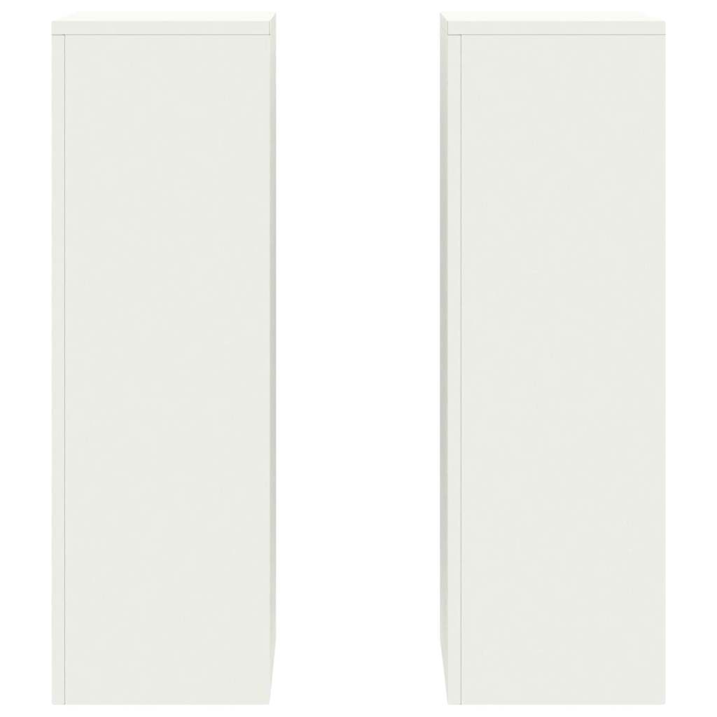 Augalų stovas 2 pcs Balta 24 x 24 x 75 cm Plienas