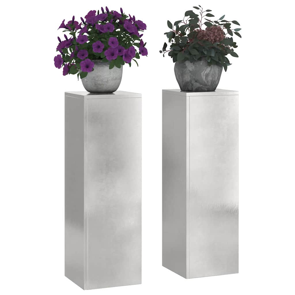 Augalų stovas 2 pcs Sidabro 24 x 24 x 75 cm