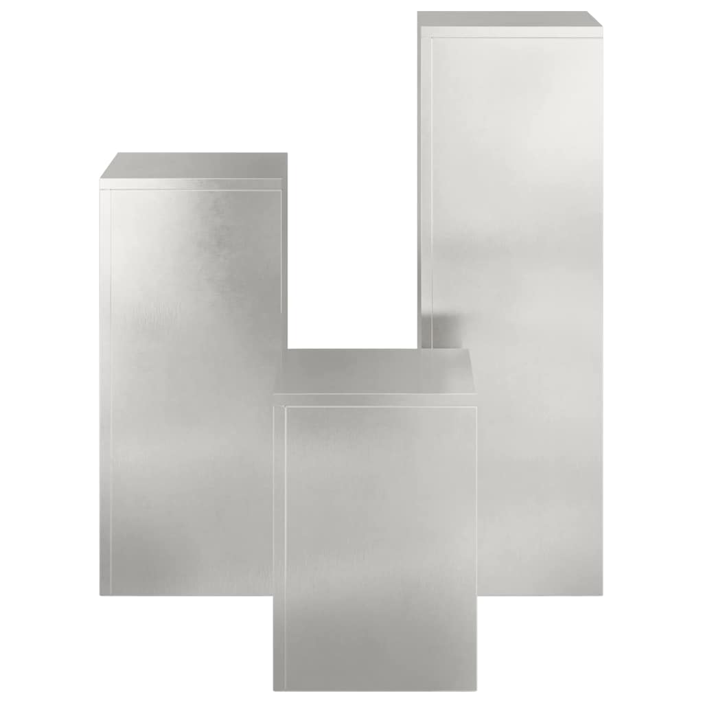 Augalų stovas 3 pcs Sidabro Nerūdijantis plienas