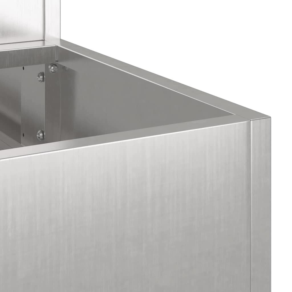 Sodo vazonas Sidabro 90 x 90 x 35 cm Nerūdijantis Plienas