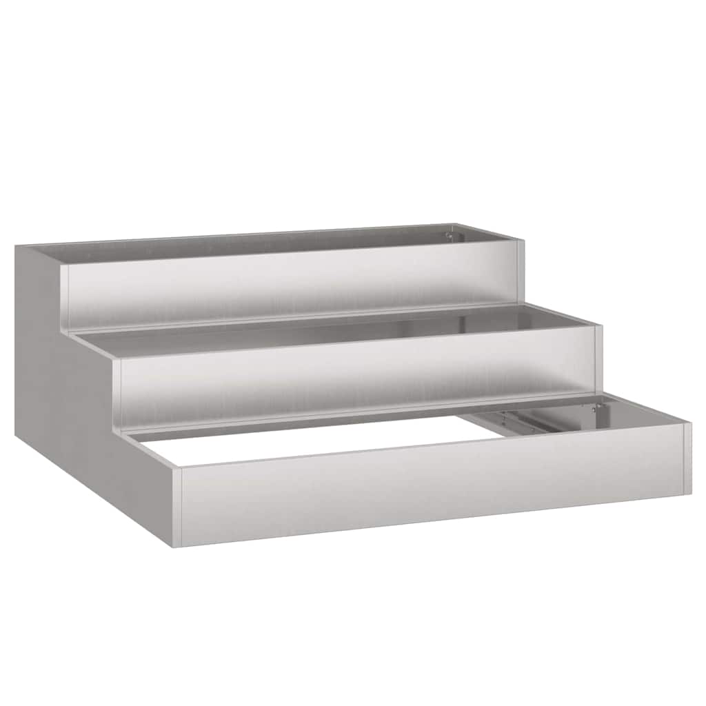 Sodo vazonas Sidabro 90 x 90 x 35 cm Nerūdijantis Plienas