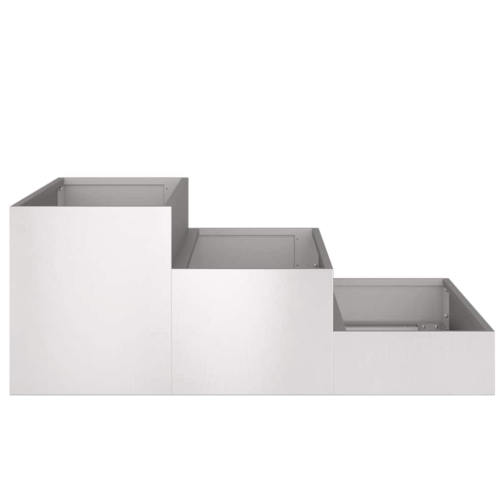 Sodo vazonas Sidabro 90 x 90 x 35 cm Nerūdijantis Plienas
