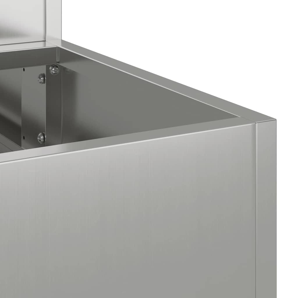 Sodo vazonas Sidabro 90 x 90 x 35 cm Cinkuota plienas