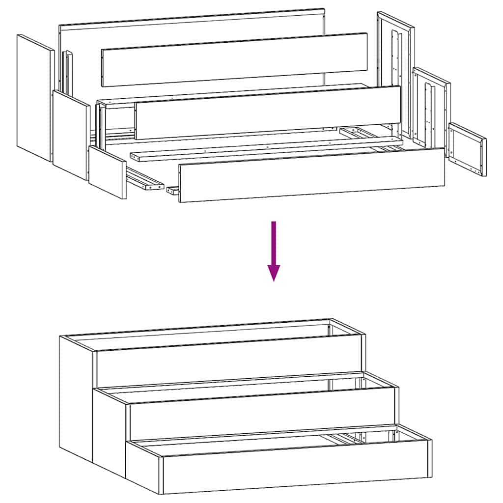 Sodo vazonas Sidabro 90 x 90 x 35 cm Cinkuota plienas