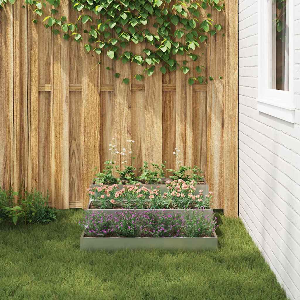 Sodo vazonas Sidabro 90 x 90 x 35 cm Cinkuota plienas