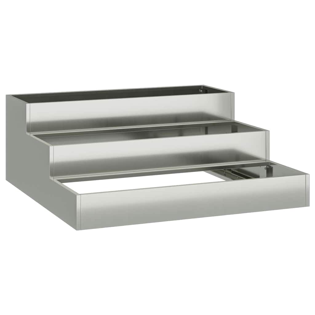 Sodo vazonas Sidabro 90 x 90 x 35 cm Cinkuota plienas