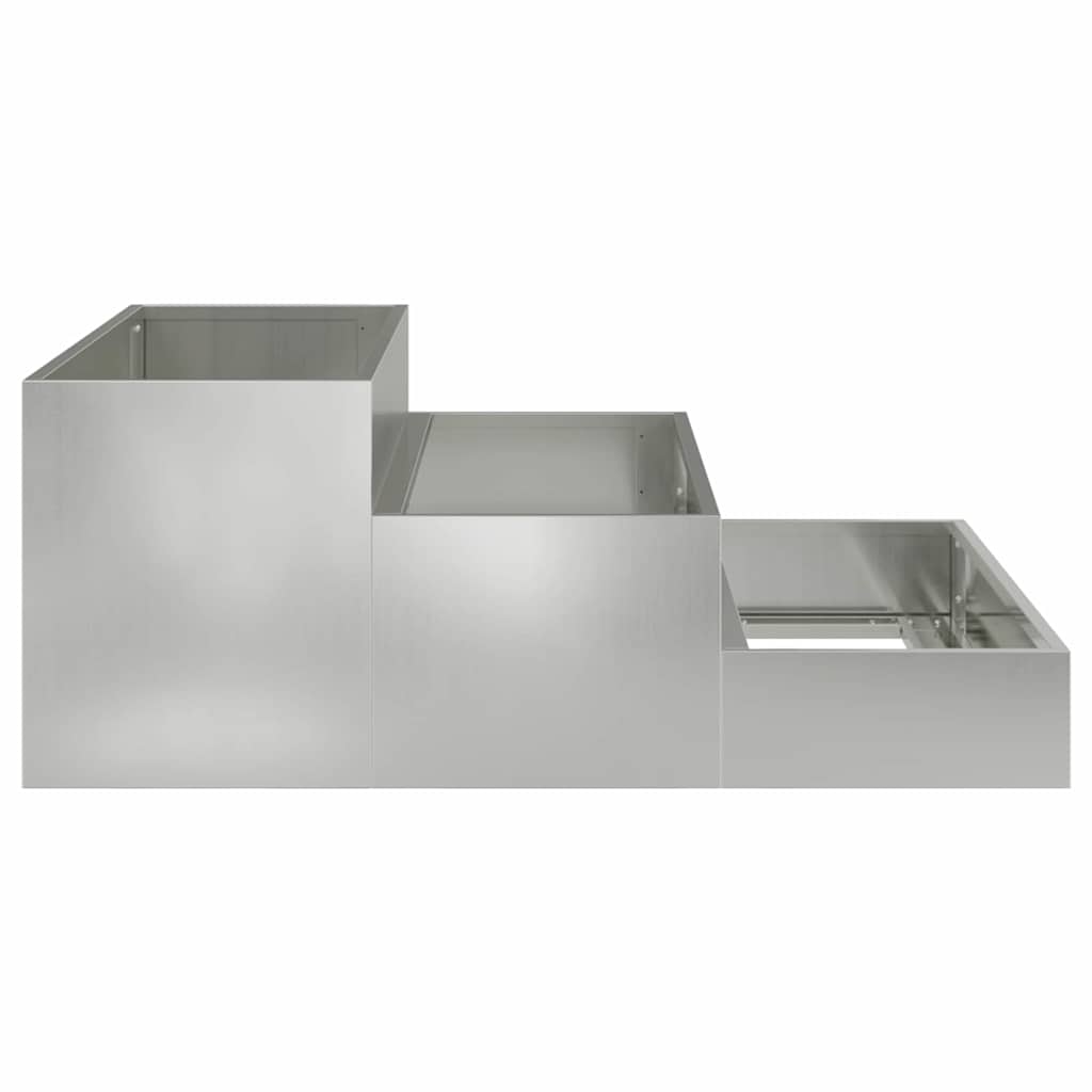 Sodo vazonas Sidabro 90 x 90 x 35 cm Cinkuota plienas