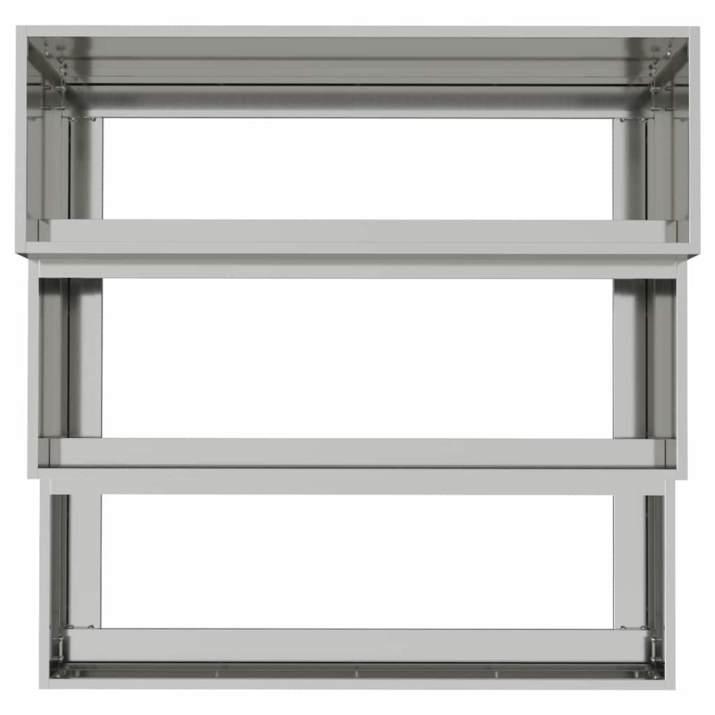 Sodo vazonas Sidabro 90 x 90 x 35 cm Cinkuota plienas