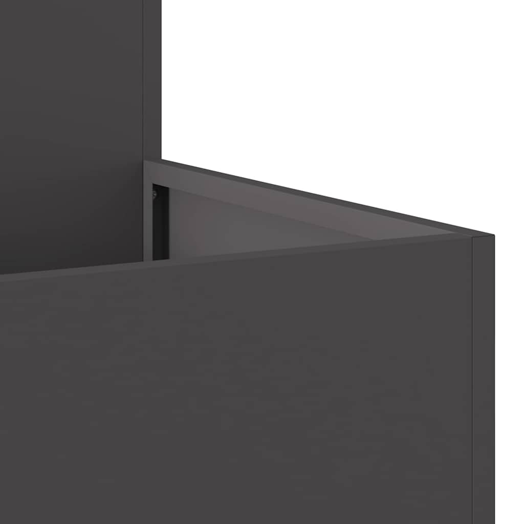 Sodo vazonas Juoda 80 x 80 x 48 cm Plienas