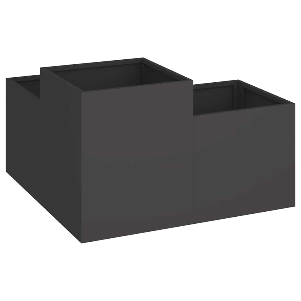 Sodo vazonas Juoda 80 x 80 x 48 cm Plienas