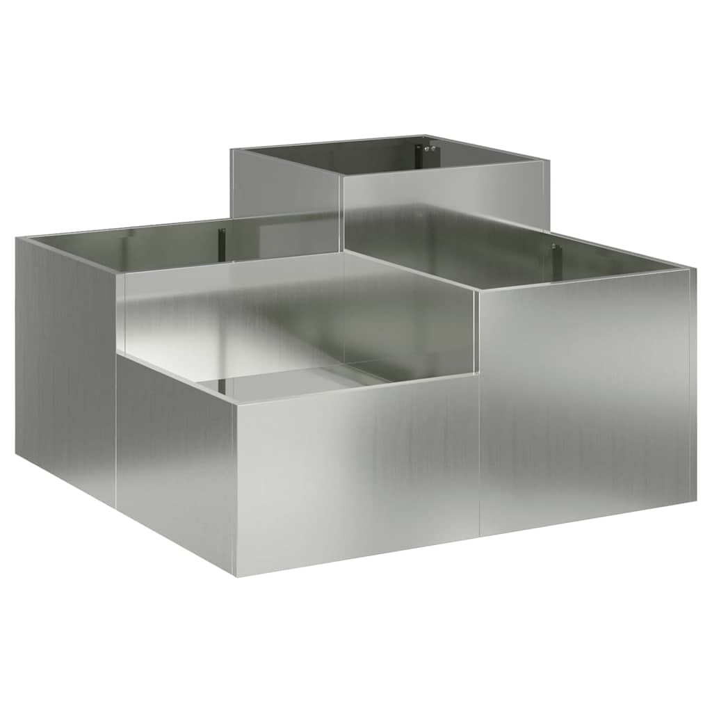 Sodo vazonas Sidabro 80 x 80 x 48 cm Galvanizuotas plienas