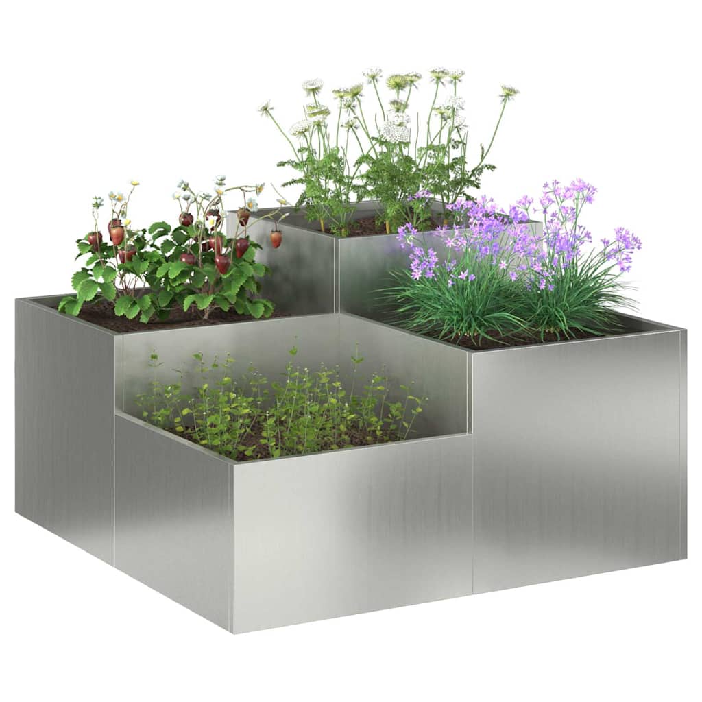 Sodo vazonas Sidabro 100 x 100 x 48 cm Galvanizuotas plienas
