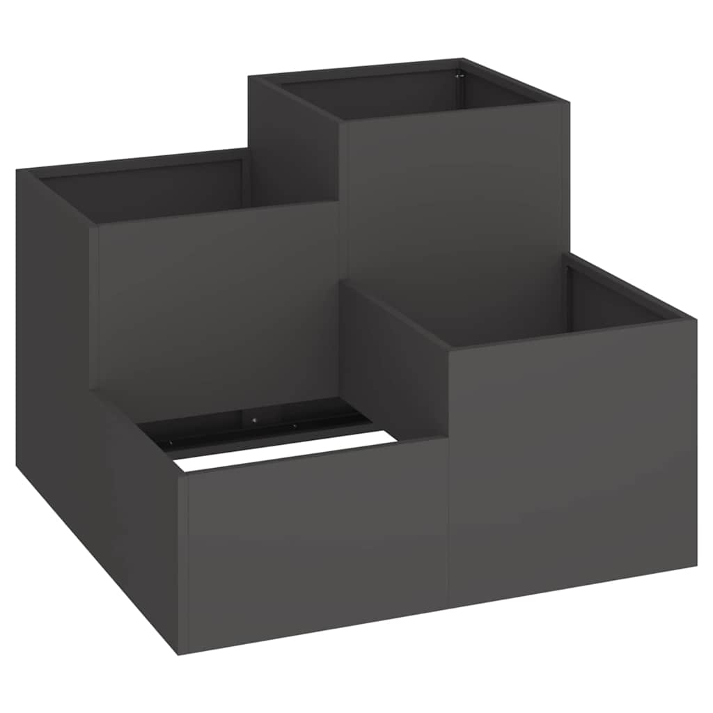 Sodo vazonas Juoda 80 x 80 x 60 cm Plienas