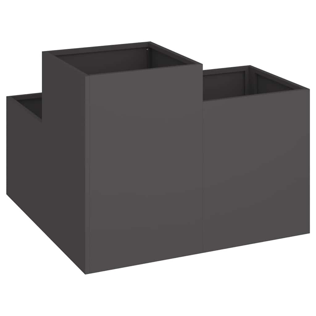 Sodo vazonas Juoda 80 x 80 x 60 cm Plienas