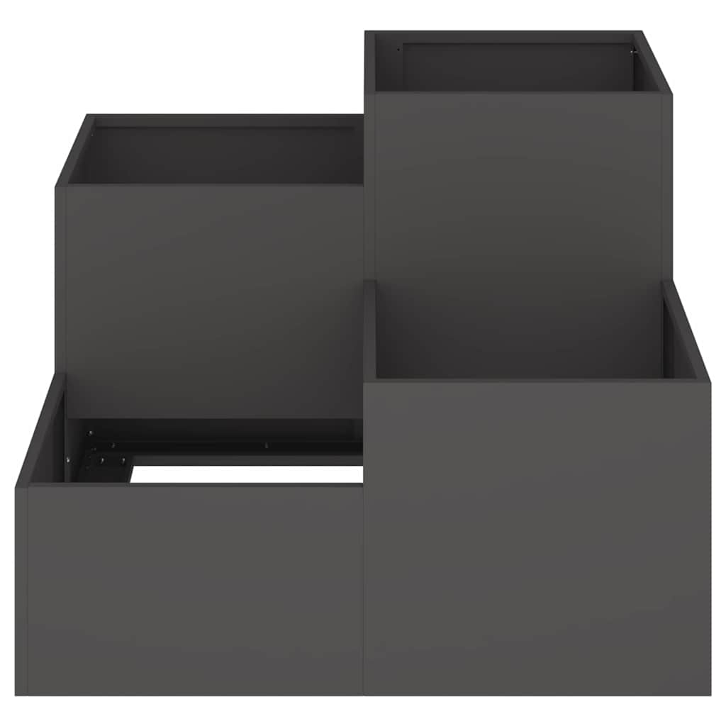 Sodo vazonas Juoda 80 x 80 x 60 cm Plienas