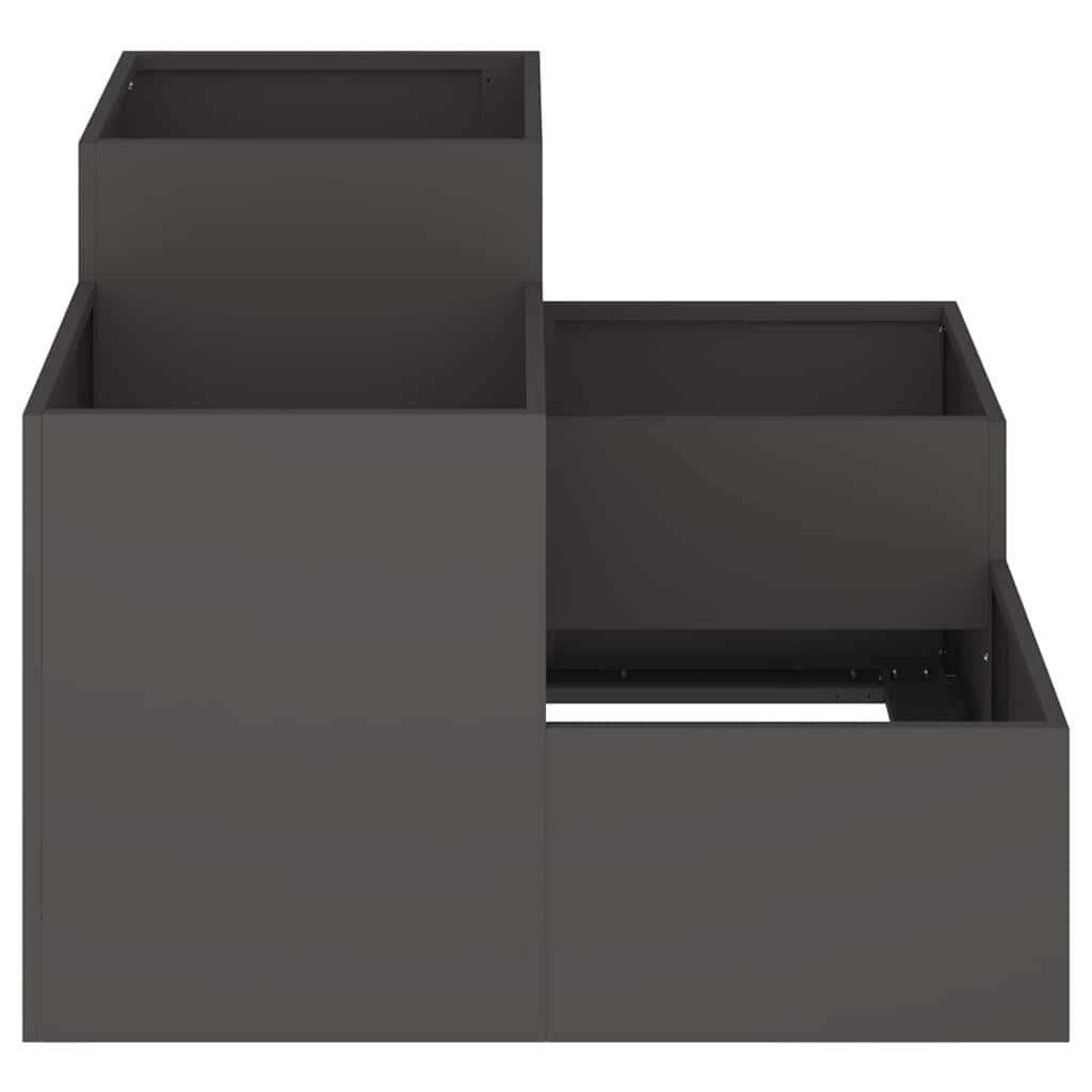 Sodo vazonas Juoda 80 x 80 x 60 cm Plienas