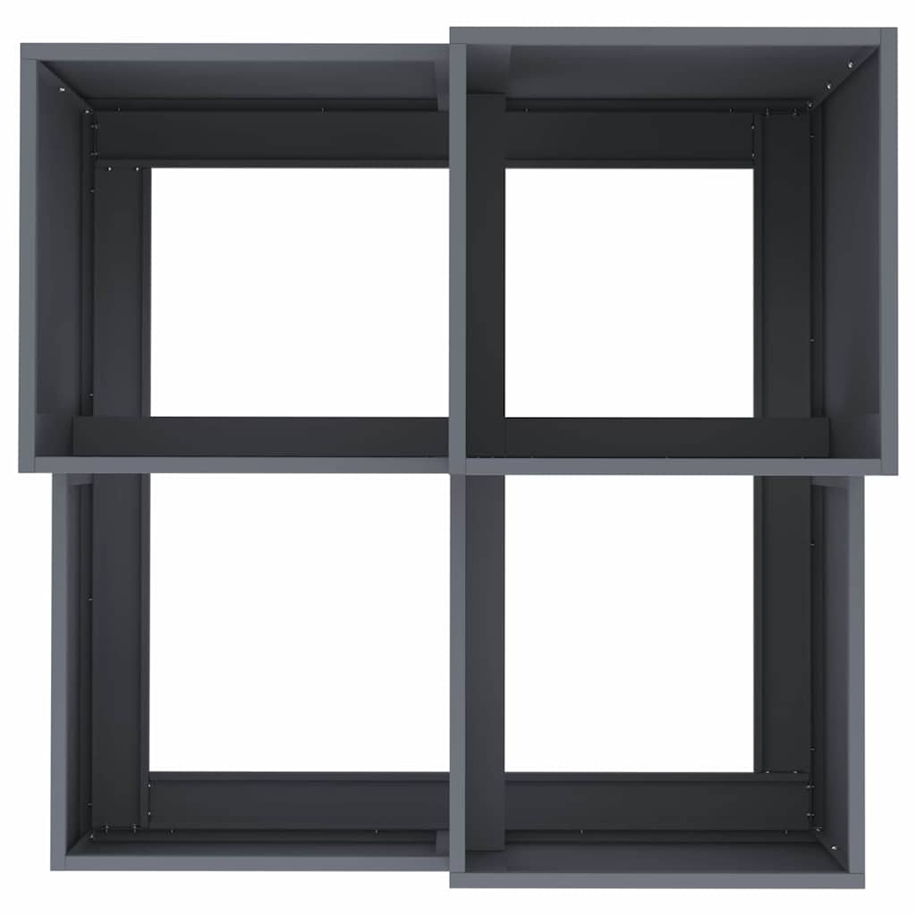 Sodo vazonas Antracitas 80 x 80 x 60 cm Plienas