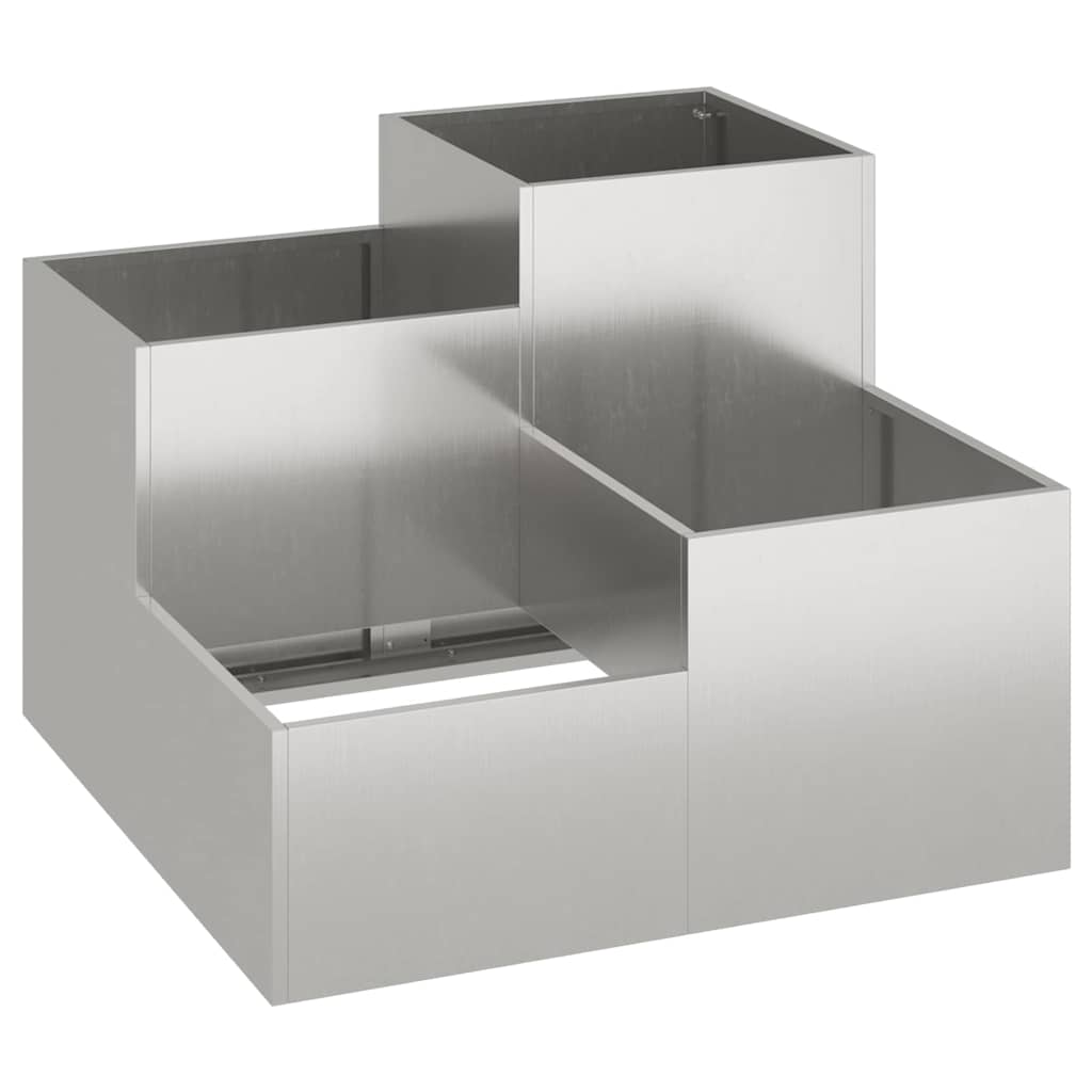 Sodo vazonas Sidabro 80 x 80 x 60 cm Nerūdijantis plienas