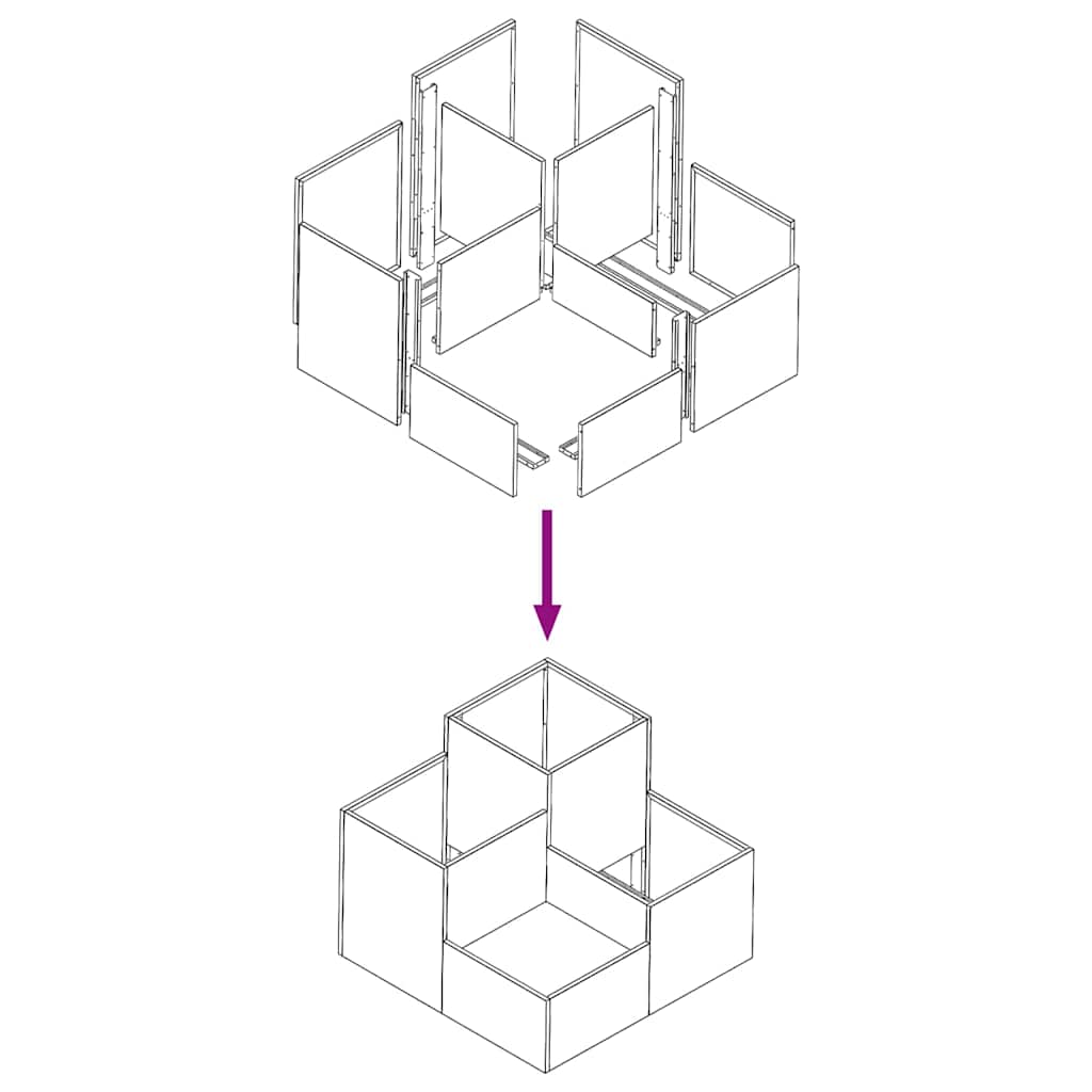 Sodo vazonas Sidabro 80 x 80 x 60 cm Galvanizuotas plienas