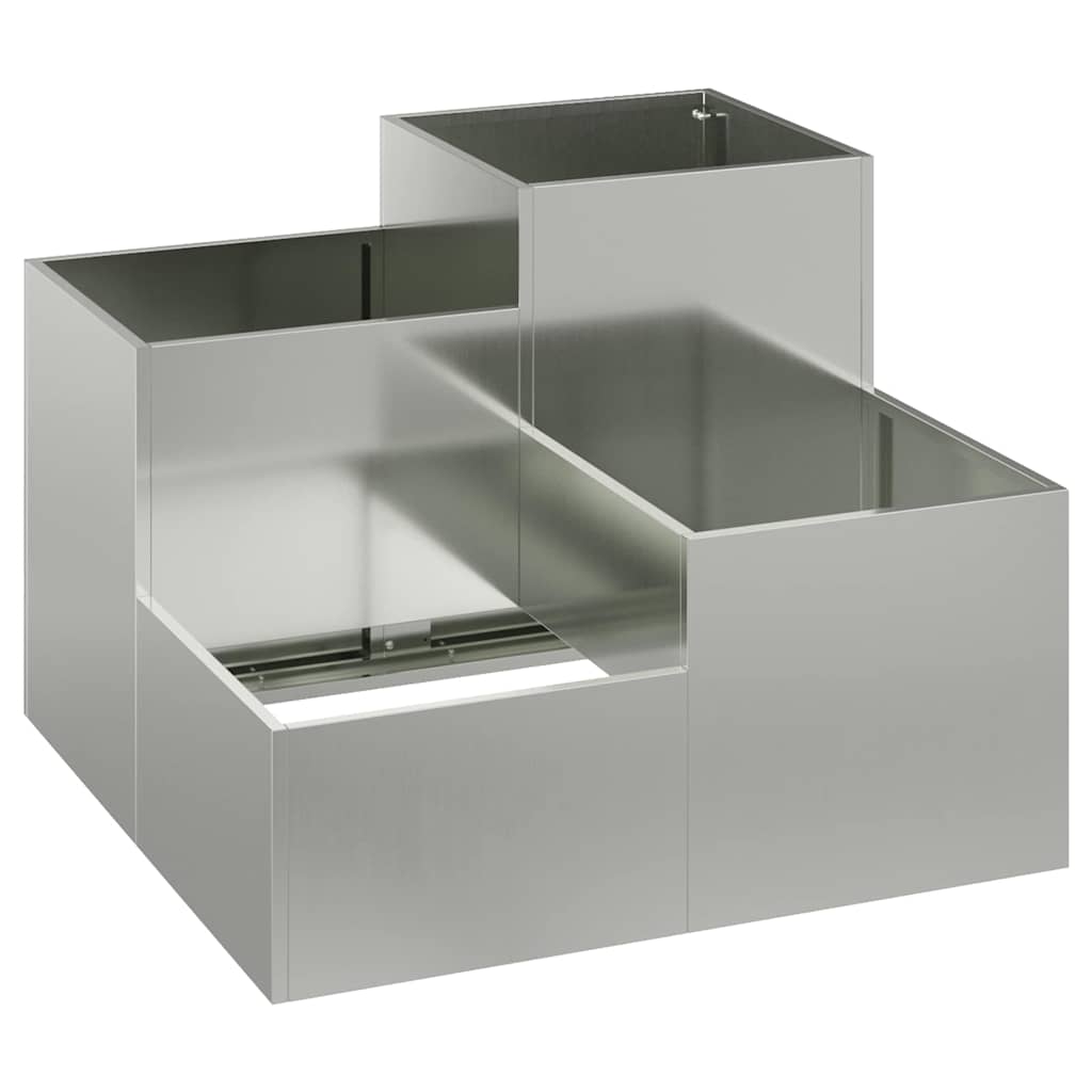Sodo vazonas Sidabro 80 x 80 x 60 cm Galvanizuotas plienas