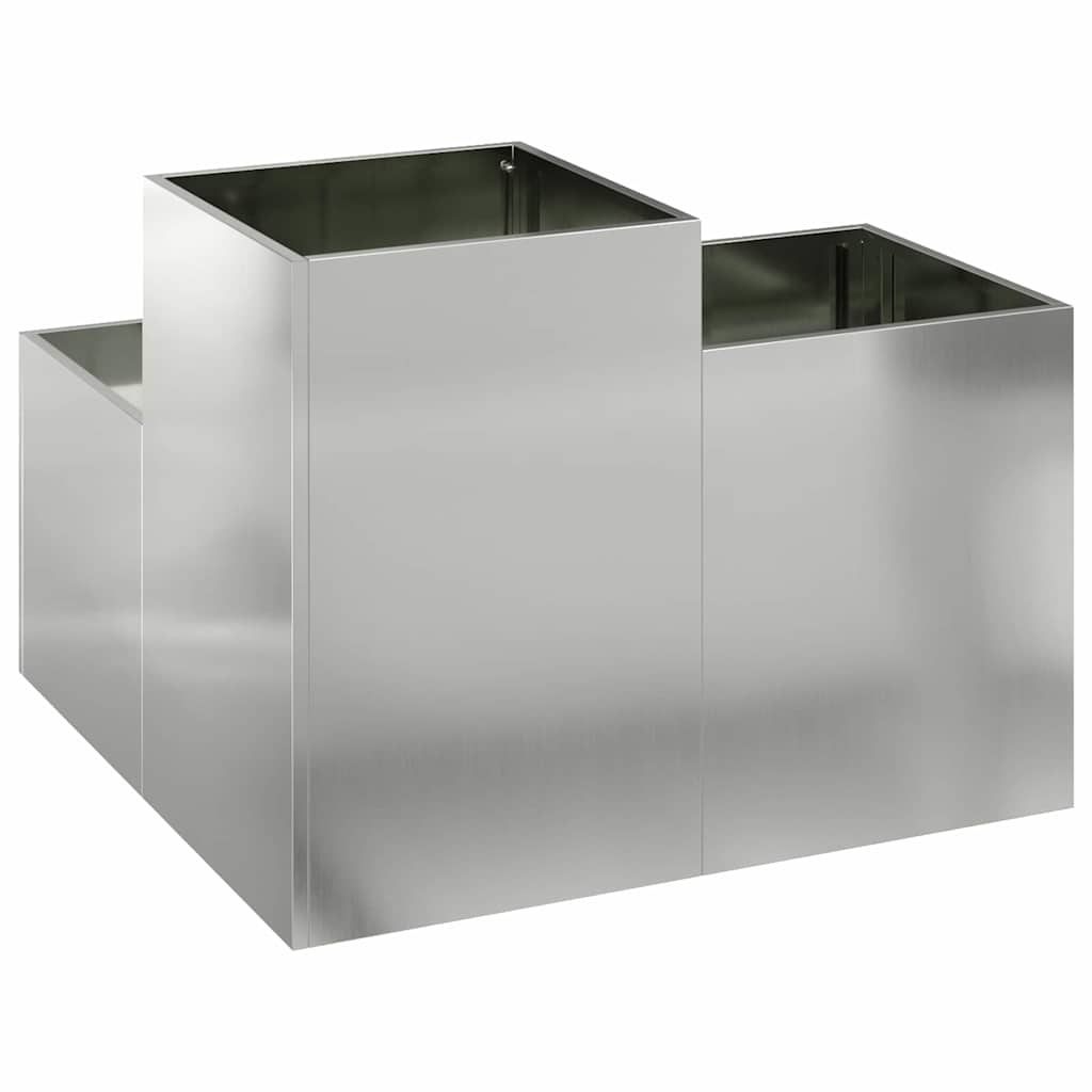 Sodo vazonas Sidabro 80 x 80 x 60 cm Galvanizuotas plienas