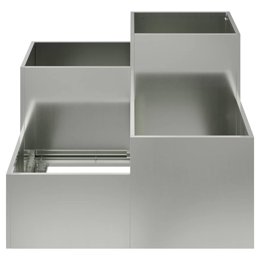 Sodo vazonas Sidabro 80 x 80 x 60 cm Galvanizuotas plienas