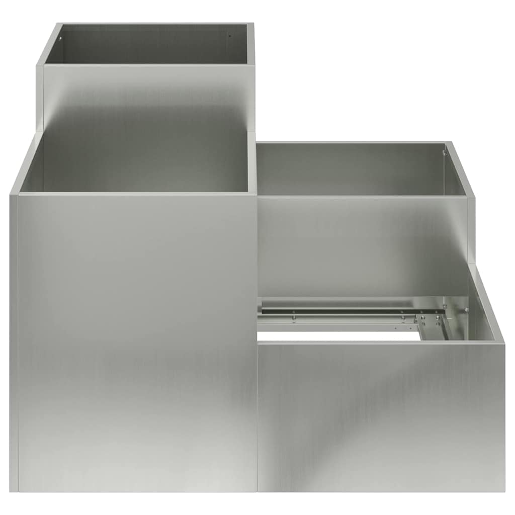 Sodo vazonas Sidabro 80 x 80 x 60 cm Galvanizuotas plienas