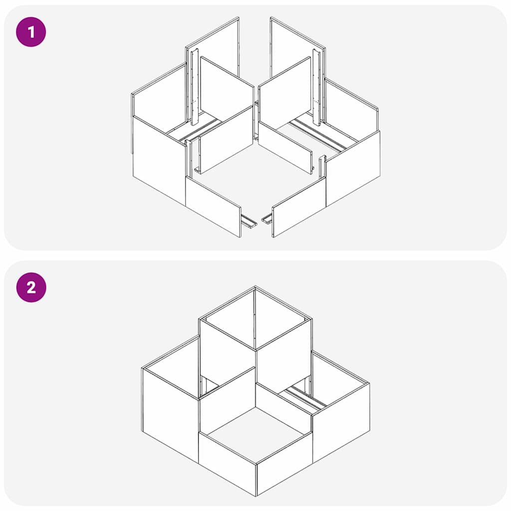 Sodo vazonas Sidabro 100 x 100 x 60 cm Galvanizuotas plienas