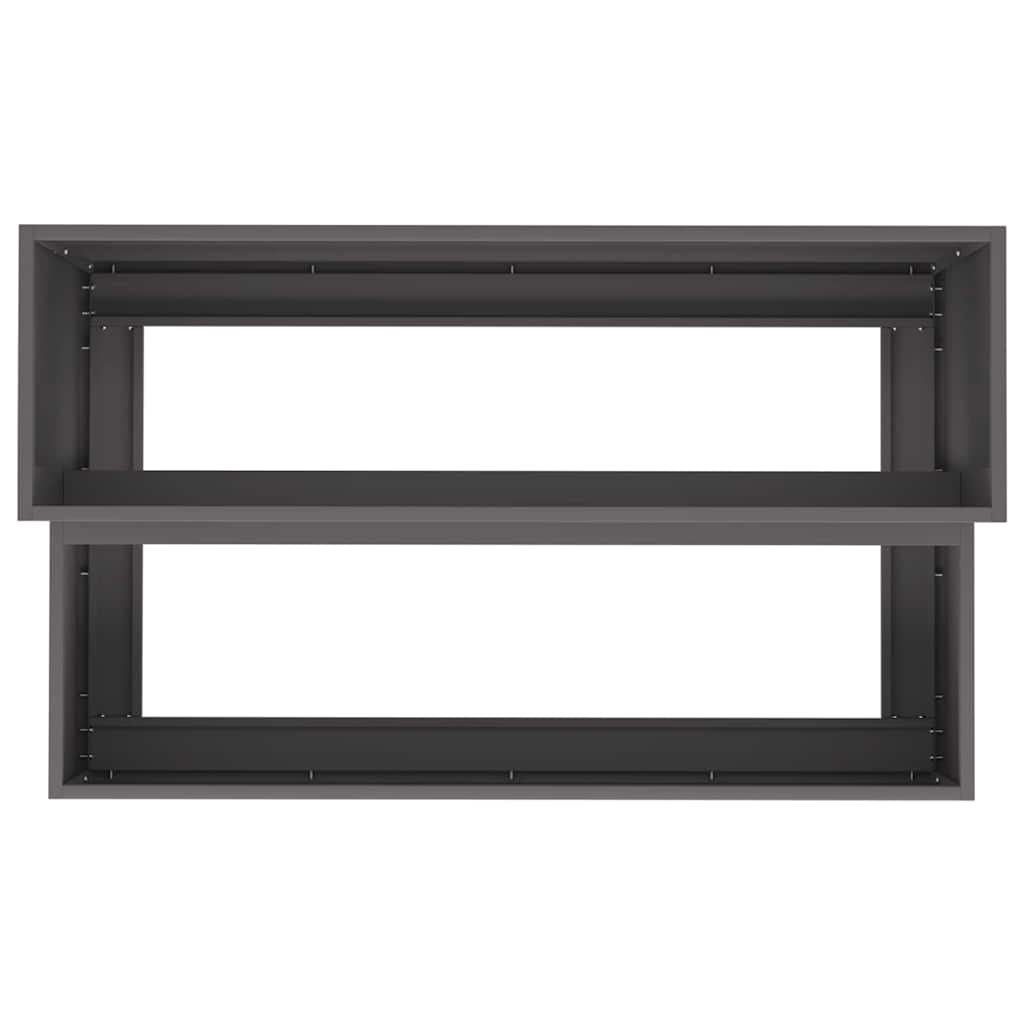 Sodo vazonas Juoda 100 x 60 x 45 cm Šaltai valcuotas plienas