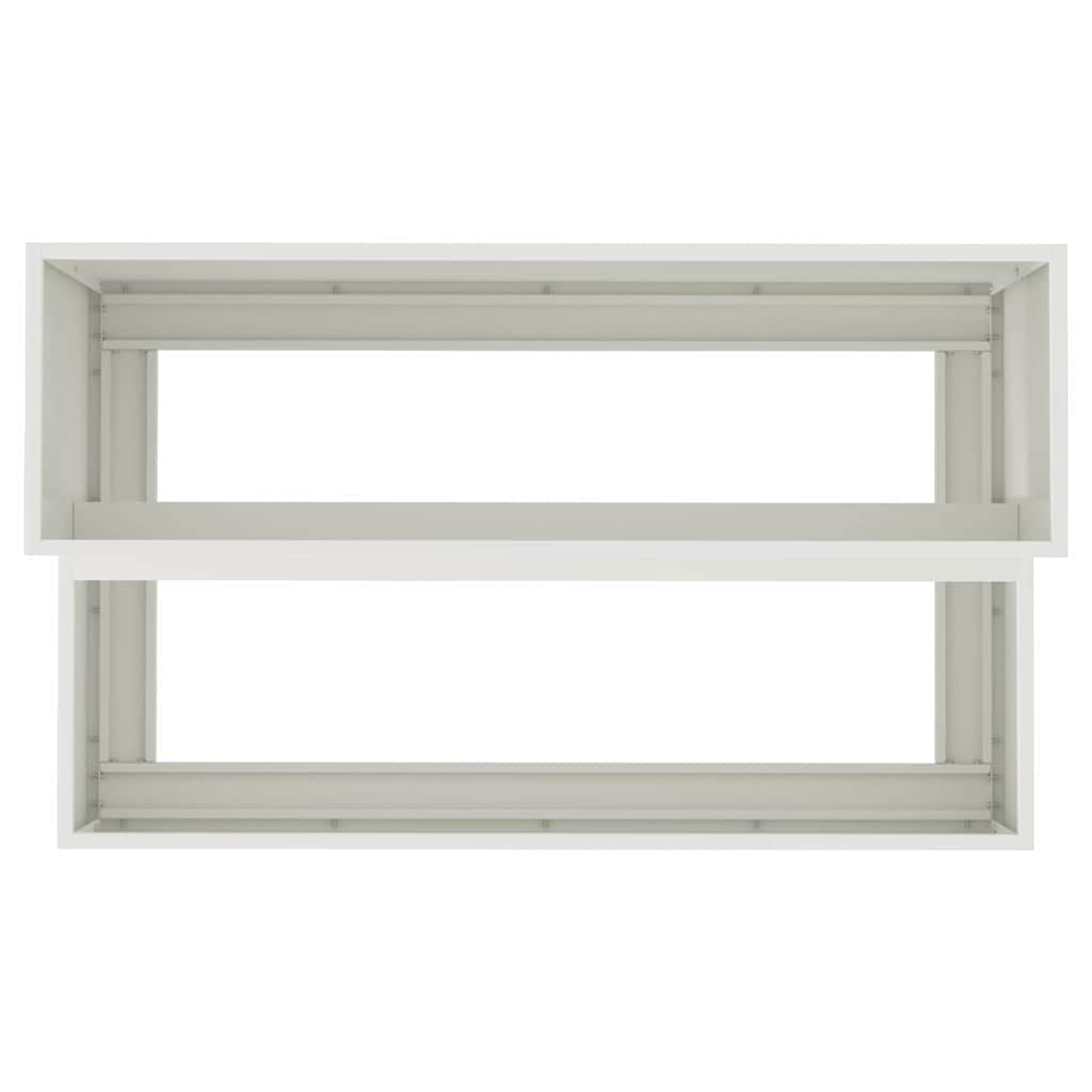 Sodo vazonas Balta 100 x 60 x 45 cm Šaltai valcuotas plienas