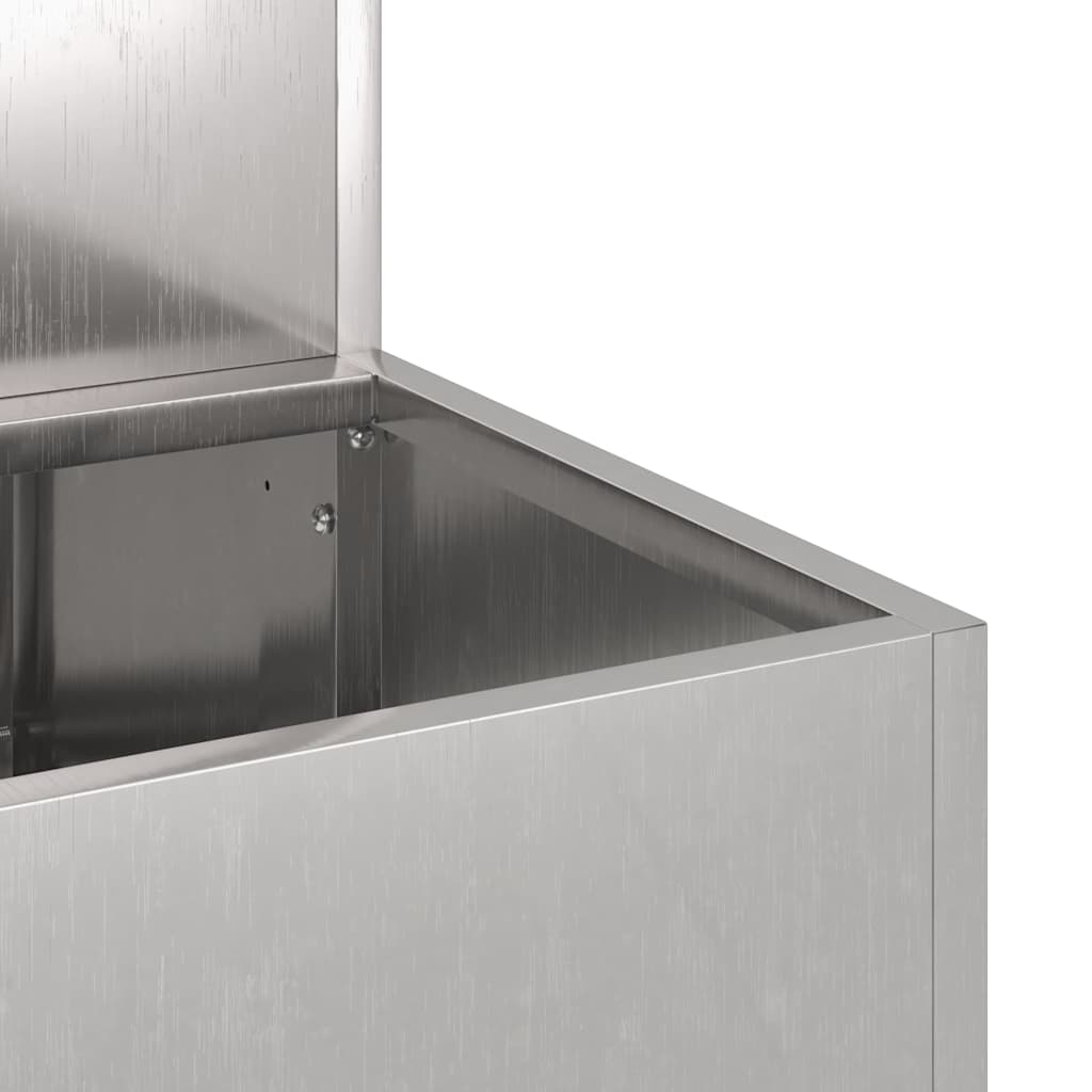 Sodo vazonas Sidabro 100 x 60 x 45 cm Nerūdijantis Plienas